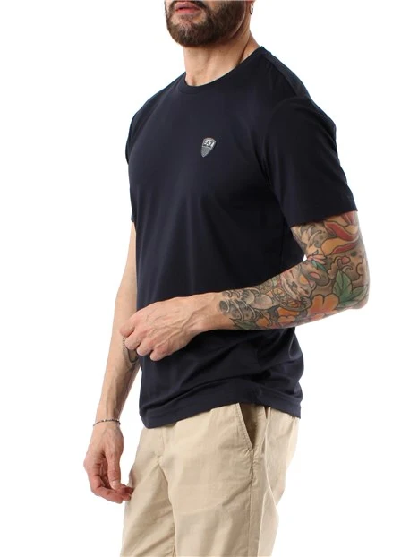 T-SHIRT MANICA CORTA CON SCUDETTO EA7 UOMO BLU