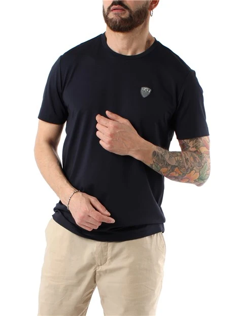 T-SHIRT MANICA CORTA CON SCUDETTO EA7 UOMO BLU