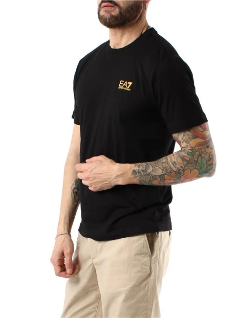T-SHIRT MANICA CORTA CON LOGO EA7 UOMO NERO