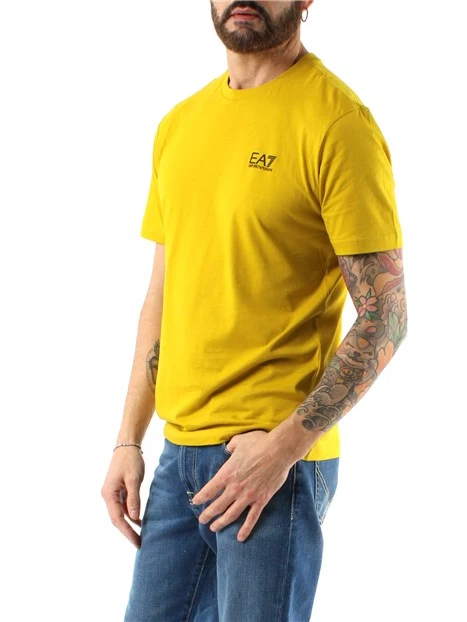 T-SHIRT MANICA CORTA CON LOGO SUL PETTO UOMO GIALLO