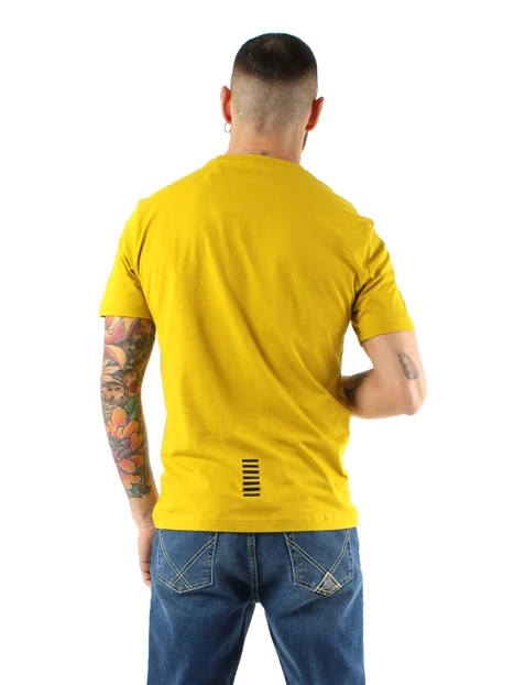 T-SHIRT MANICA CORTA CON LOGO SUL PETTO UOMO GIALLO