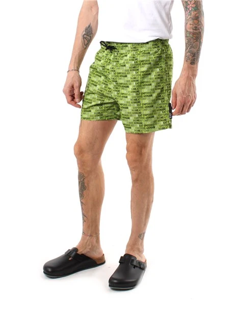 BOX MARE CON STAMPA LOGO UOMO VERDE