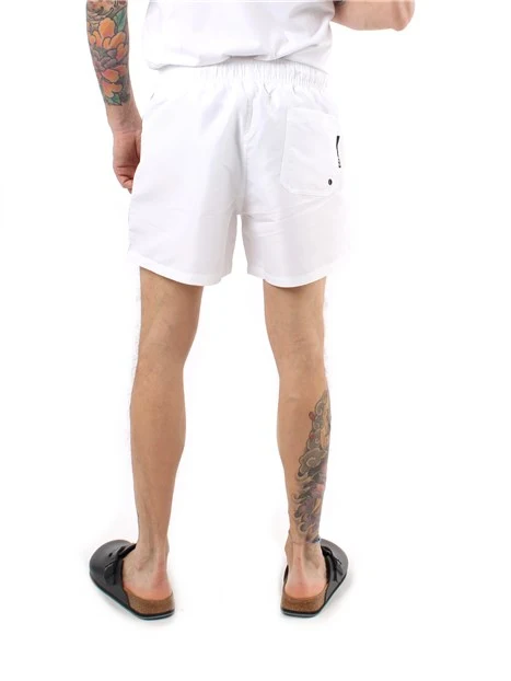 BOXER MARE CON BANDA LOGO UOMO BIANCO