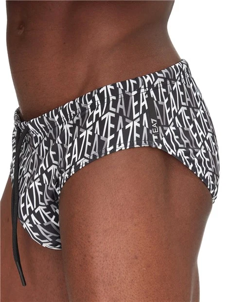 SLIP CON LOGO MONOGRAM UOMO NERO