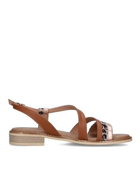 SANDALI TACCO BASSO E513418D DONNA BEIGE
