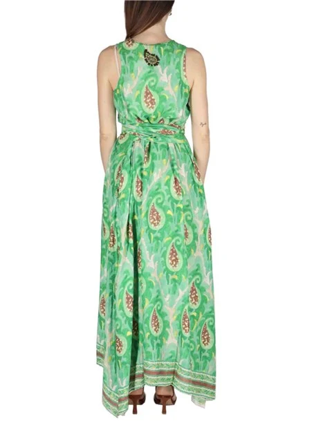 VESTITO LUNGO A FANTASIA MIRTLE DONNA VERDE