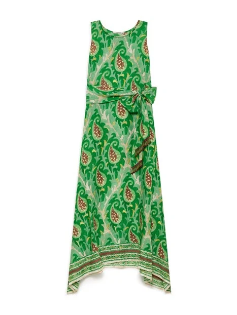 VESTITO LUNGO A FANTASIA MIRTLE DONNA VERDE