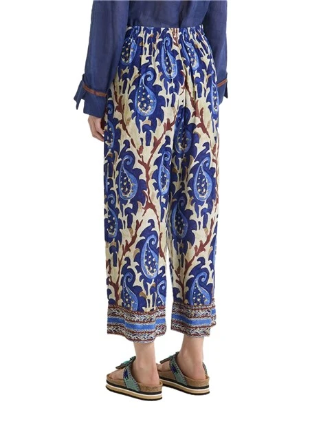 PANTALONE CROPPED MIRTLE PAISLEY DONNA BLU