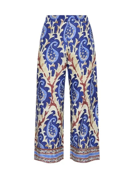 PANTALONE CROPPED MIRTLE PAISLEY DONNA BLU