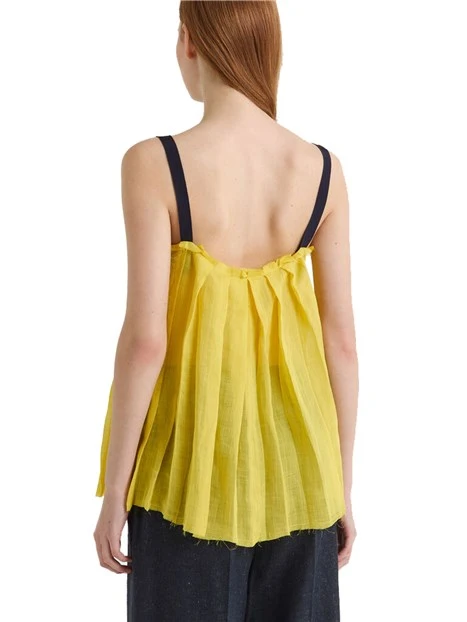 TOP IN RAMIE DONNA GIALLO