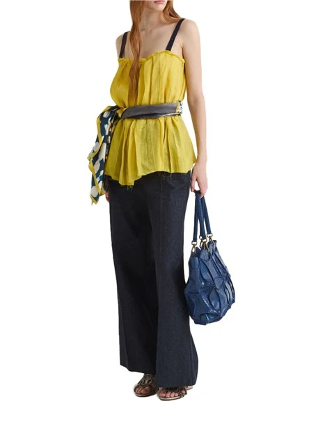 TOP IN RAMIE DONNA GIALLO