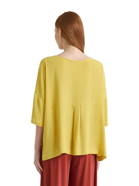 BLUSA IN CRÊPE FLUIDO DONNA GIALLO