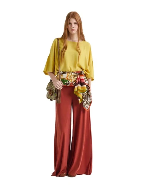 BLUSA IN CRÊPE FLUIDO DONNA GIALLO
