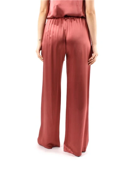 PANTALONI PALAZZO SHINY CADY DONNA ROSSO