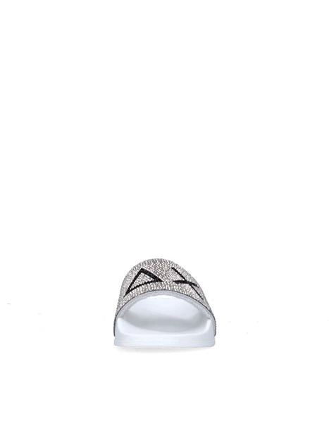 SANDALI MARE X35405 CON STRASS BAMBINA BIANCO