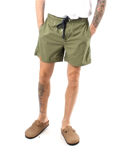 BOXER MARE IN NYLON CON TASCHINO UOMO VERDE