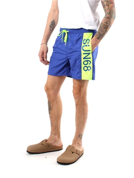 BOXER MARE CON LOGO IN NYLON UOMO BLU