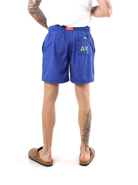 BOXER MARE CON LOGO IN NYLON UOMO BLU
