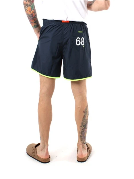 BOXER MARE CON BORDINI A CONTRASTO UOMO BLU NAVY