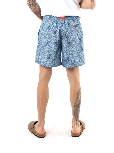 BOXER MARE A FANTASIA IN NYLON UOMO BLU