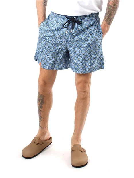 BOXER MARE A FANTASIA IN NYLON UOMO BLU