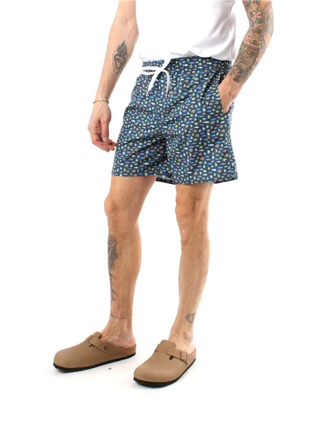 BOXER MARE CON STAMPA UOMO BLU NAVY