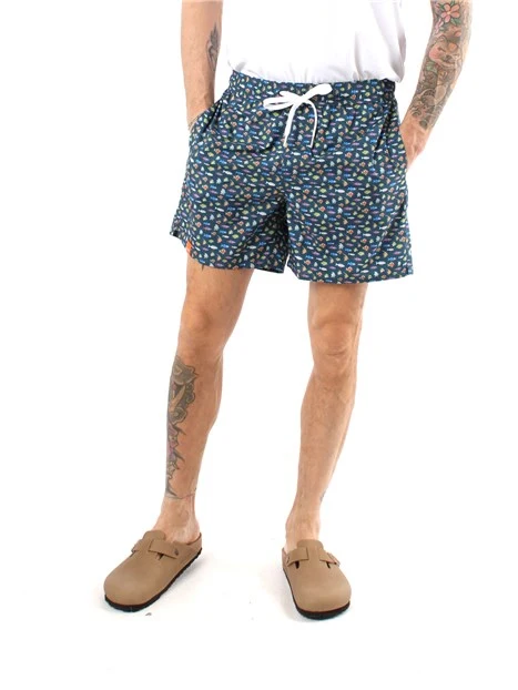 BOXER MARE CON STAMPA UOMO BLU NAVY
