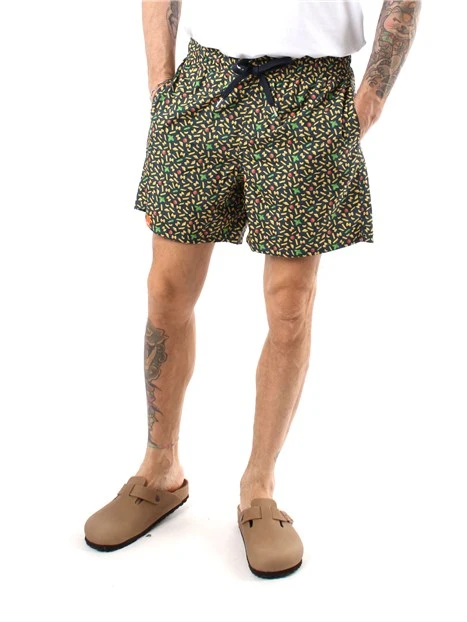 BOXER MARE FANTASIA PASTA IN NYLON UOMO BLU NAVY