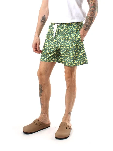 BOXER MARE IN NYLON FANTASIA LIMONE UOMO VERDE