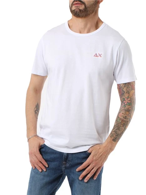 T-SHIRT MANICA CORTA IN JERSEY DI COTONE UOMO BIANCO