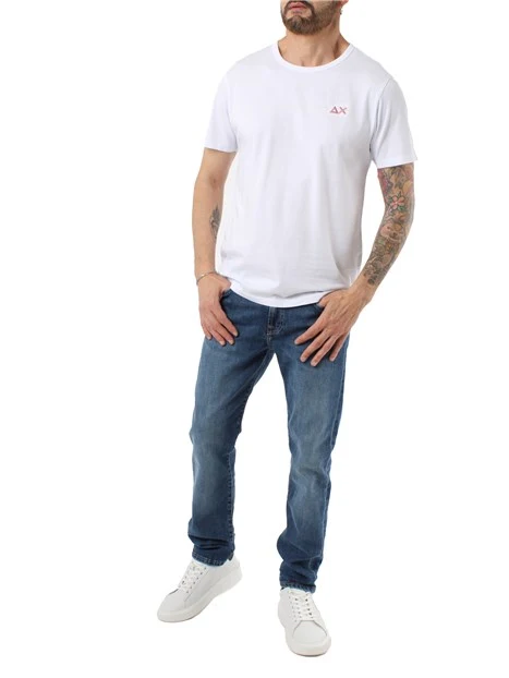 T-SHIRT MANICA CORTA IN JERSEY DI COTONE UOMO BIANCO
