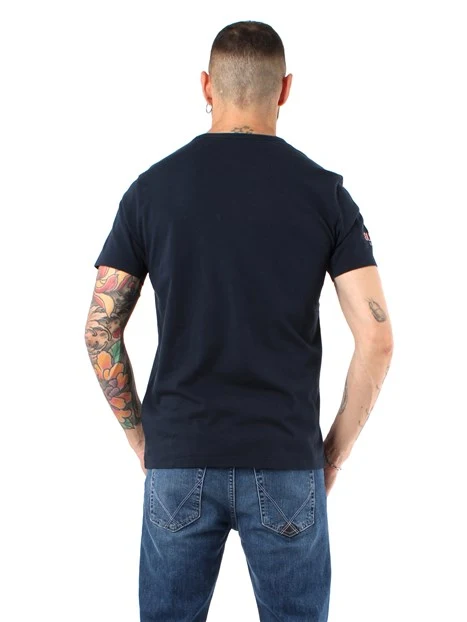 T-SHIRT MANICA CORTA IN JERSEY DI COTONE UOMO BLU NAVY