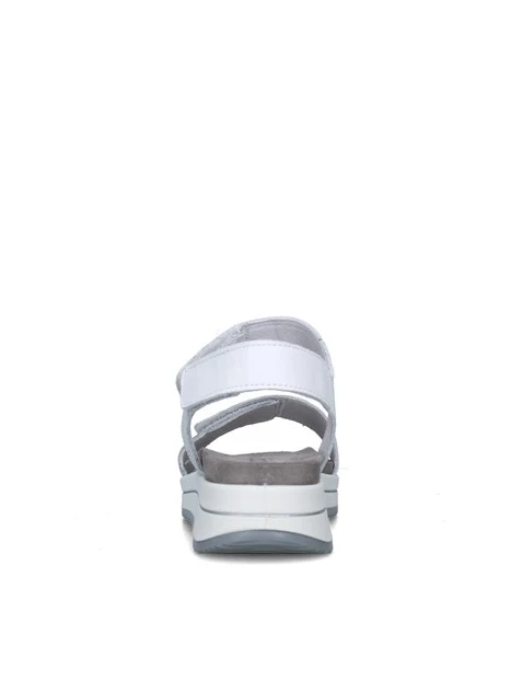 SANDALI CON ZEPPA 7675433 DONNA BIANCO ARGENTO