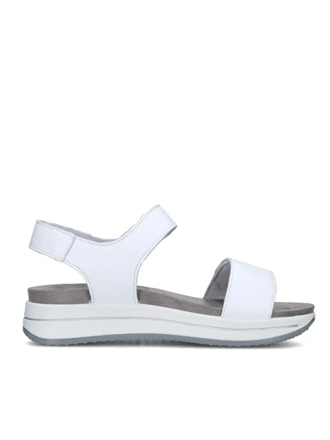 SANDALI CON ZEPPA 7675433 DONNA BIANCO ARGENTO
