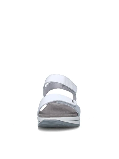 SANDALI CON ZEPPA 7675433 DONNA BIANCO ARGENTO