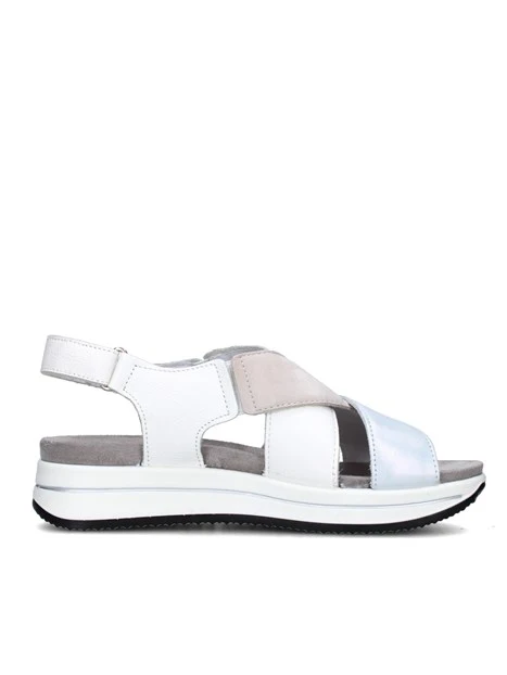 SANDALI CON ZEPPA 7675533 DONNA BIANCO