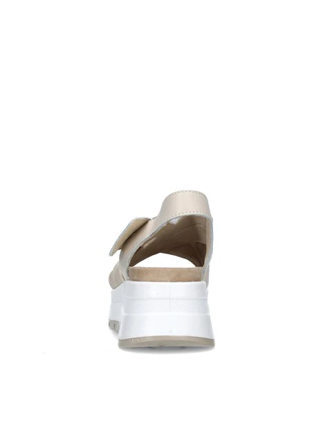 SANDALI CON ZEPPA 7677322 DONNA BEIGE