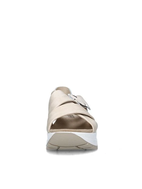 SANDALI CON ZEPPA 7677322 DONNA BEIGE