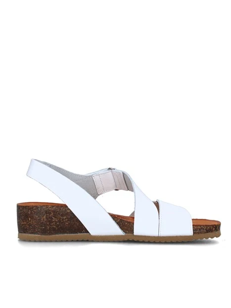 SANDALI CON ZEPPA 7698411 DONNA BIANCO