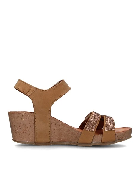SANDALI CON ZEPPA 7699122 DONNA MARRONE