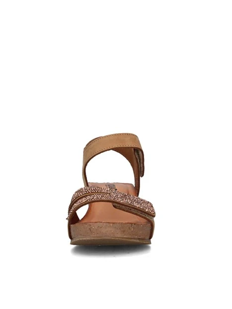 SANDALI CON ZEPPA 7699122 DONNA MARRONE