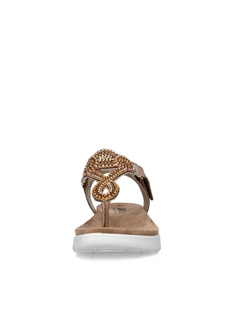 SANDALI CON ZEPPA 7786611 DONNA BEIGE