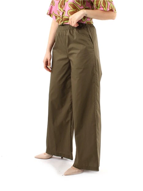 PANTALONI PALAZZO CON COULISSE DONNA VERDE