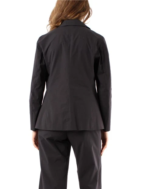 GIACCA BLAZER SFIANCATA IN COTONE DONNA MARRONE
