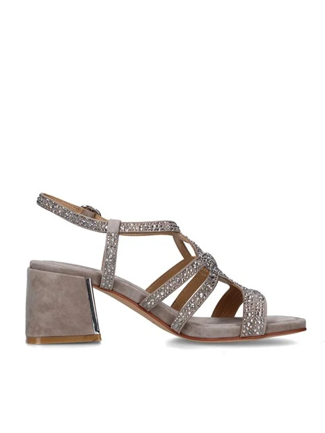 SANDALI TACCO ALTO V2550940 DONNA BEIGE SCURO