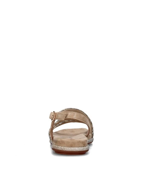SANDALI CON ZEPPA V2551606 DONNA BEIGE