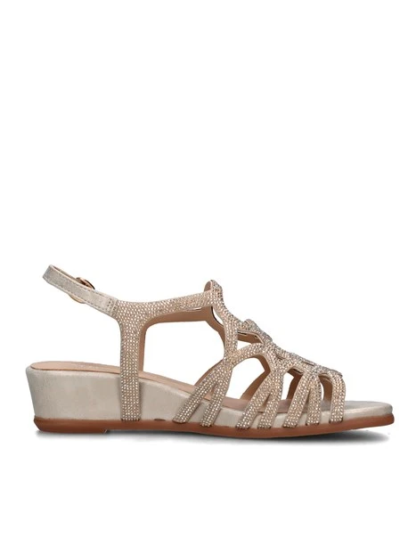 SANDALI CON ZEPPA V2551778 DONNA ORO