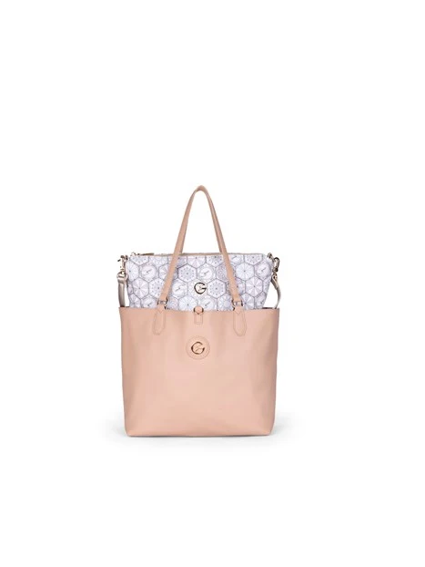 BORSA A SPALLA BINTD8156WZ DONNA BEIGE BIANCO