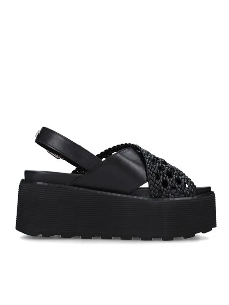 SANDALI CON ZEPPA CLW389102 DONNA NERO