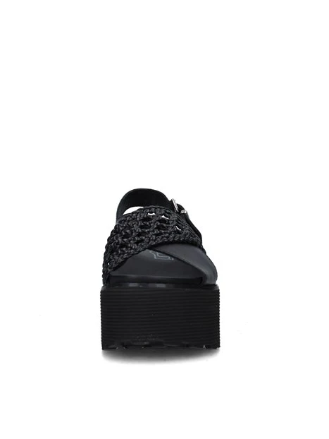 SANDALI CON ZEPPA CLW389102 DONNA NERO